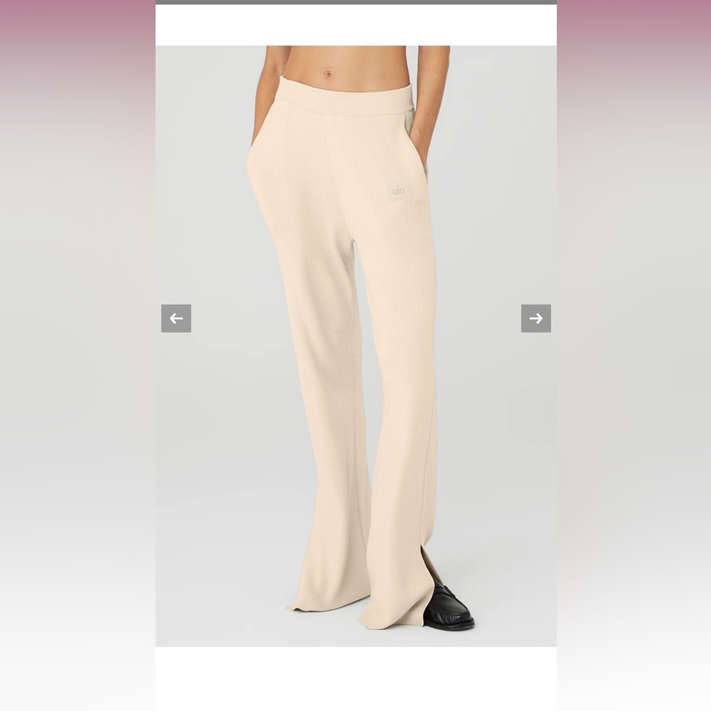 Alo Yoga Knit Salana Pant in Macadamia